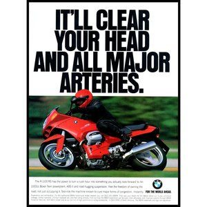 1994 BMW R100RS Sport Bike Motorcycle Vintage Print Ad Wall Art Photo